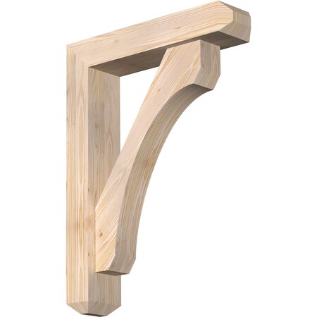 Ekena Millwork Legacy Craftsman Smooth Bracket w/ Offset Brace, Douglas Fir, 5 1/2"W x 24"D x 32"H BKT0604X24X32LEC04SDF